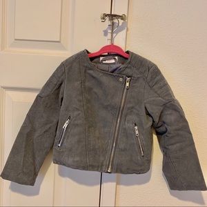 Girls Suede Biker Jacket